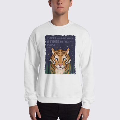Men's Tiger #FACT Sweatshirt - White