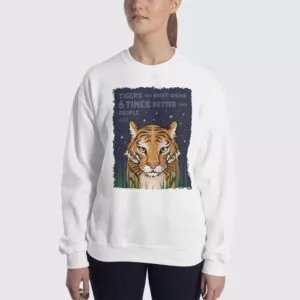 Women's Tiger #FACT Sweatshirt - White