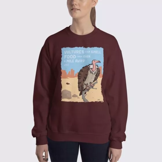 Women's Vulture #FACT Sweatshirt - Maroon