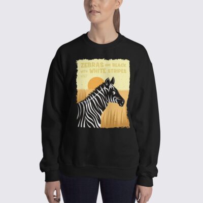 Women's Zebra #FACT Sweatshirt - Black