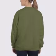 Gidlan 18000 Women's Sweatshirt - Back Image - Military Green