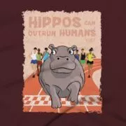 Hippo Clothing Design #FACT - Close Up - Maroon