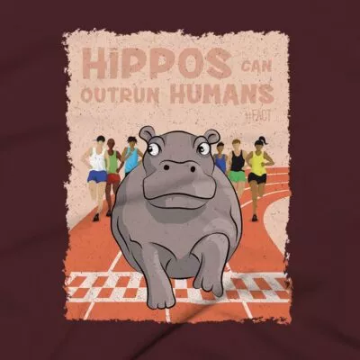 Hippo Clothing Design #FACT - Close Up - Maroon
