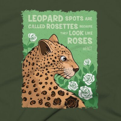 Leopard Clothing Design #FACT - Close Up - Military Green