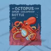 Octopus Clothing Design #FACT - Close Up - Light Blue