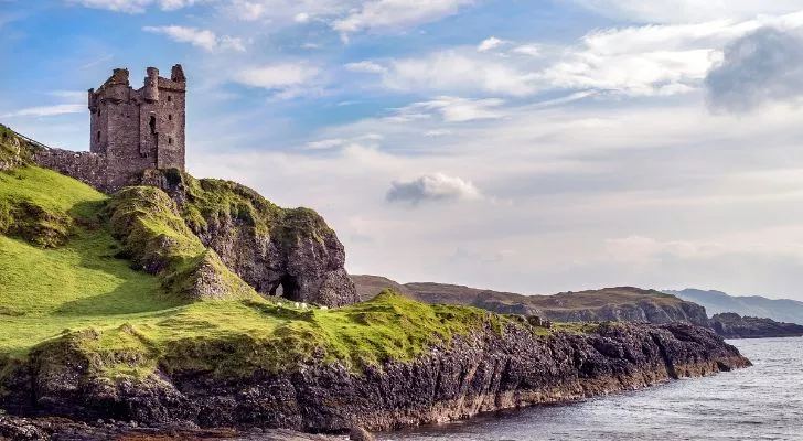 Ruins of an old castle in Scotland.