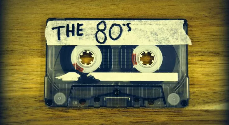A cassette tape with the 80s written on it