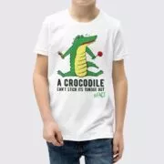 Kids Crocodile #FACT T-Shirt - White