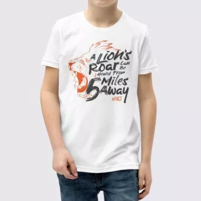 Kids Lion #FACT T-Shirt - White