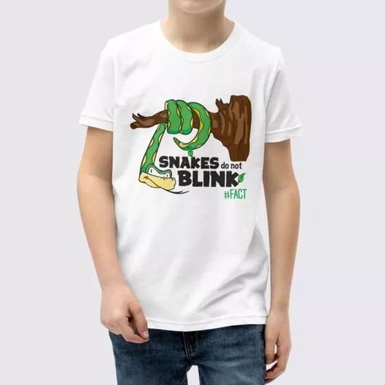 Kids Snake #FACT T-Shirt - White