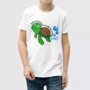 Kids Turtle #FACT T-Shirt - White