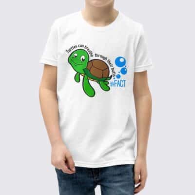 Kids Turtle #FACT T-Shirt - White