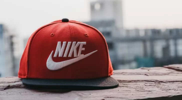 A red Nike cap