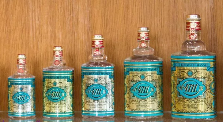 Bottles of vintage 4711 perfume