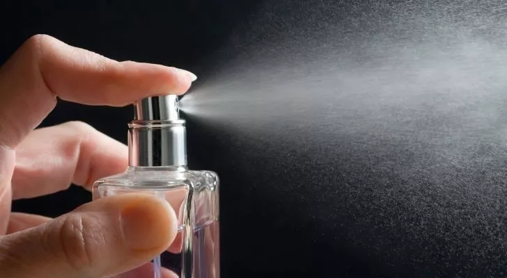 Perfume being sprayed